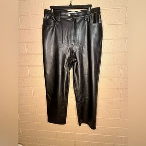 Abercrombie & Fitch Black Leather Jeans